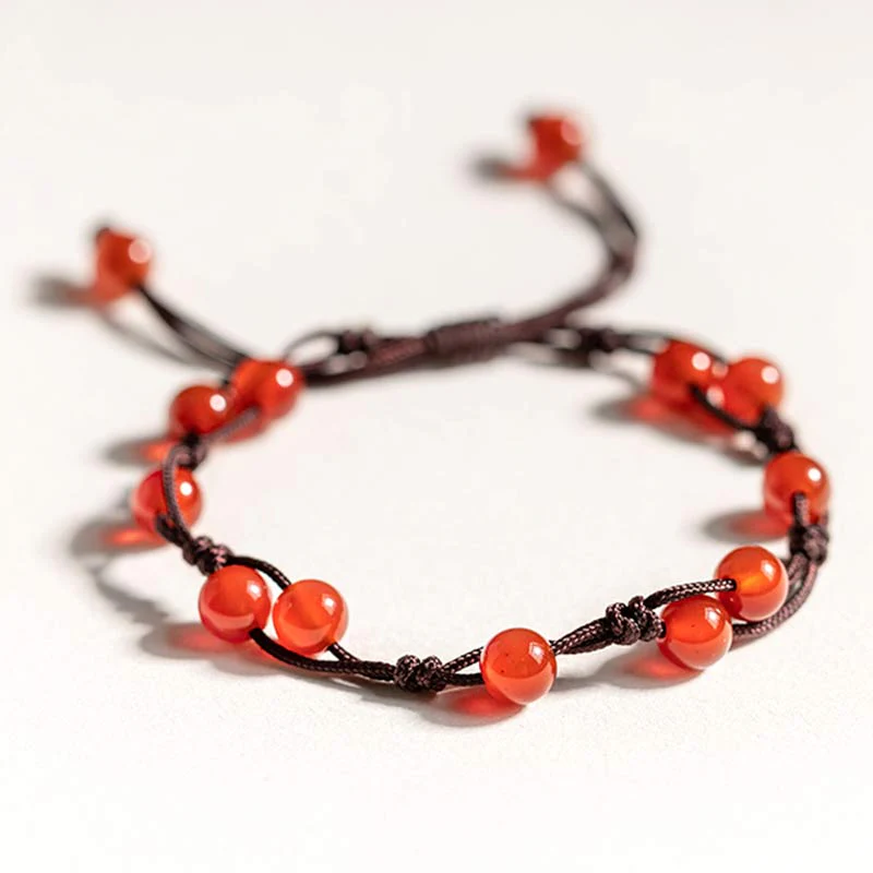 Bracciale Buddha Stones Agata Rossa Agata Muschiata Cinabro Calma