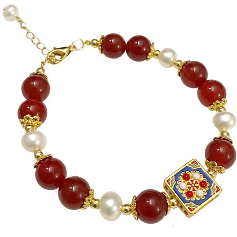 Bracciale Buddha Stones Agata Rossa Perla Fiducia Autoaccettazione - Image 18