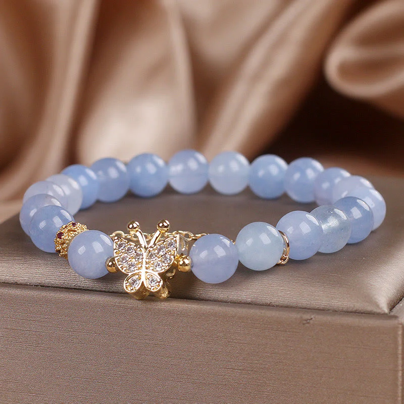 Bracciale Buddha Stones Aquamarine Butterfly Serenity - Image 5