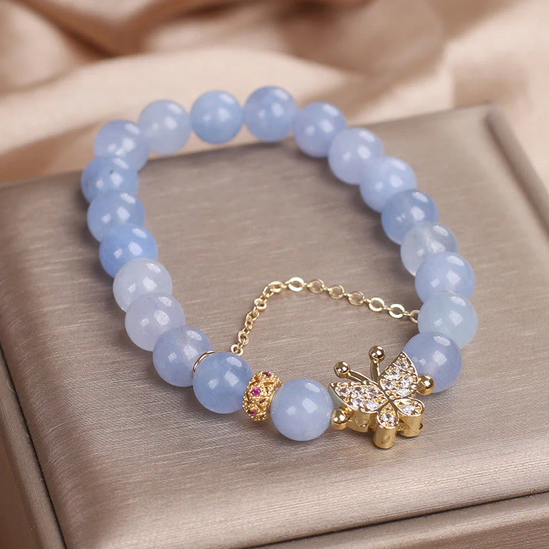 Bracciale Buddha Stones Aquamarine Butterfly Serenity - Image 8
