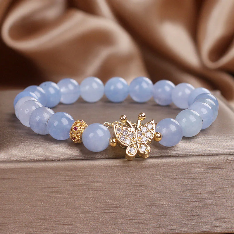Bracciale Buddha Stones Aquamarine Butterfly Serenity - Image 9