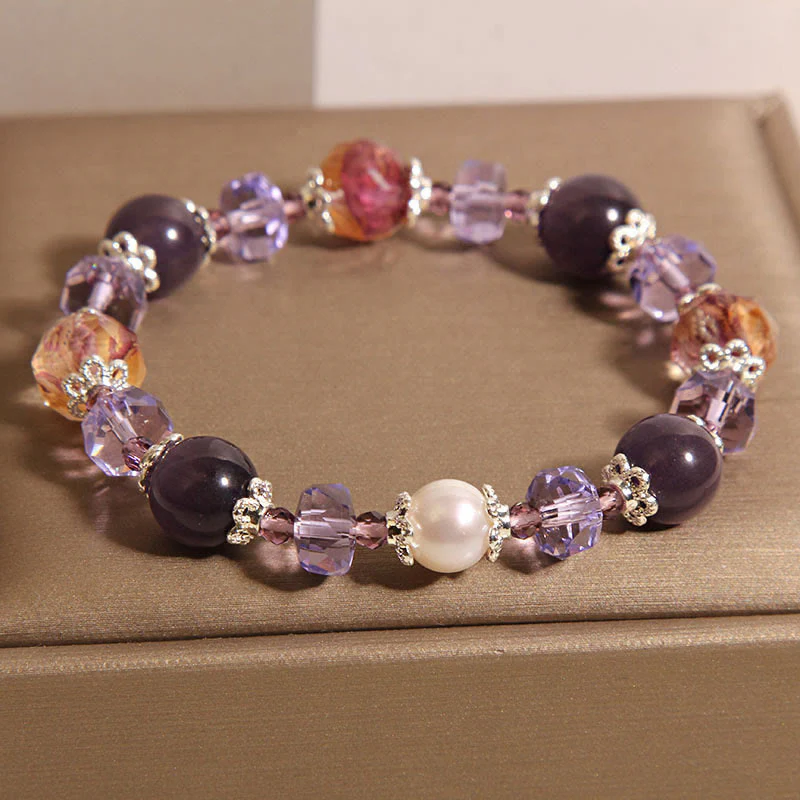 Bracciale Buddha Stones con perle di cristallo di ametista naturale e pietre positive - Image 4