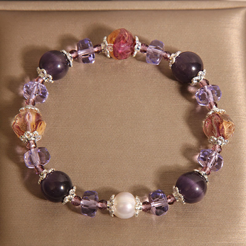 Bracciale Buddha Stones con perle di cristallo di ametista naturale e pietre positive - Image 5