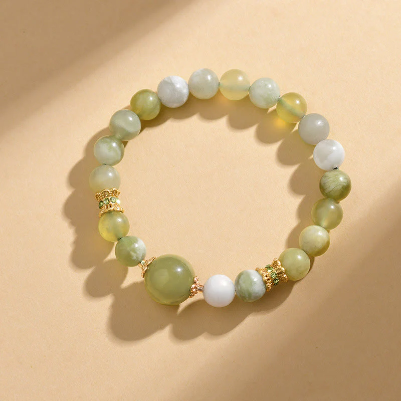 Bracciale Buddha Stones Green Grape Color Jade Abundance - Image 6