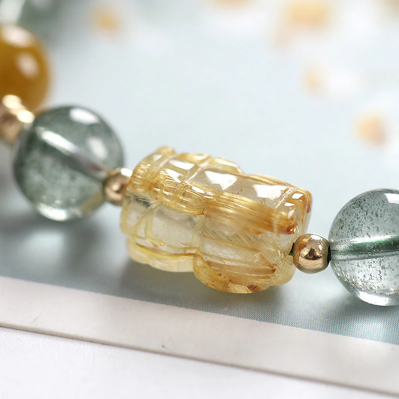 Bracciale Buddha Stones Green Phantom Citrine PiXiu Confidence - Image 9