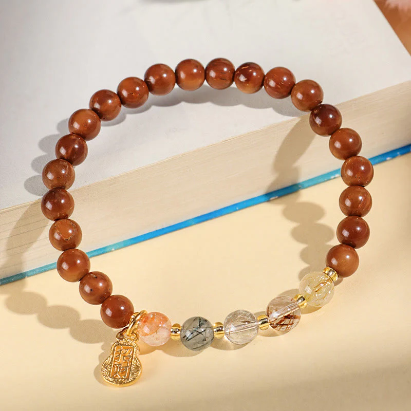 Bracciale Buddha Stones Green Phantom Citrine Rutilato Quarzo Super Seven Crystal Confidence Attract Wealth - Image 8