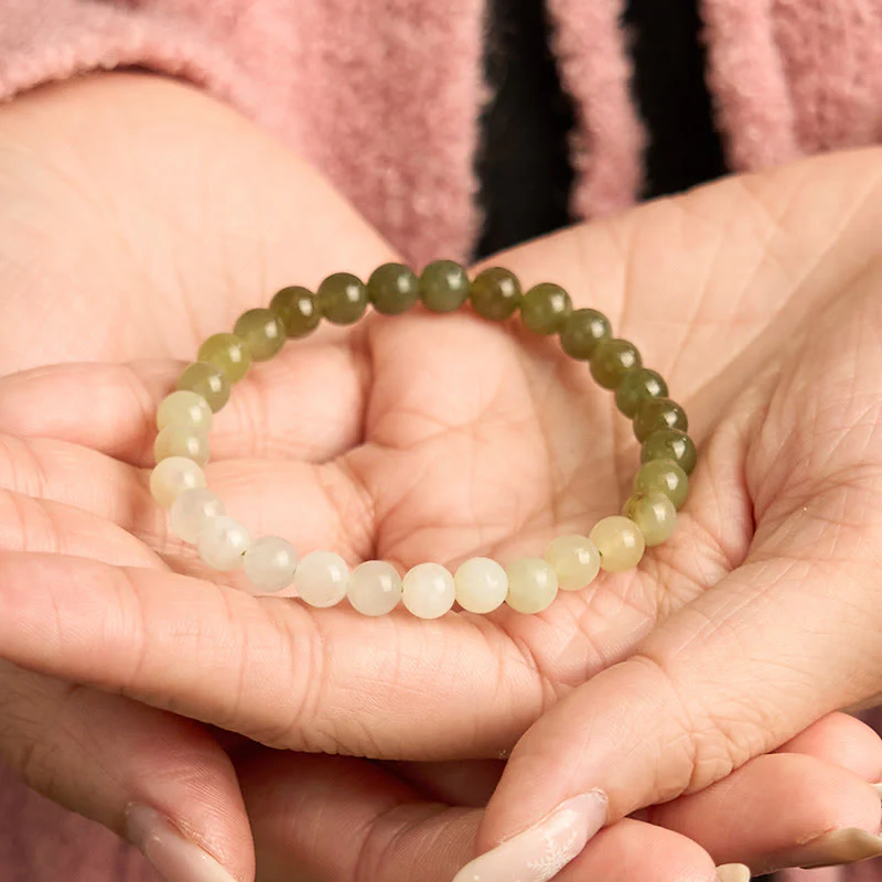 Bracciale Buddha Stones Hetian Jade Gradient Color Abbondanza - Image 4