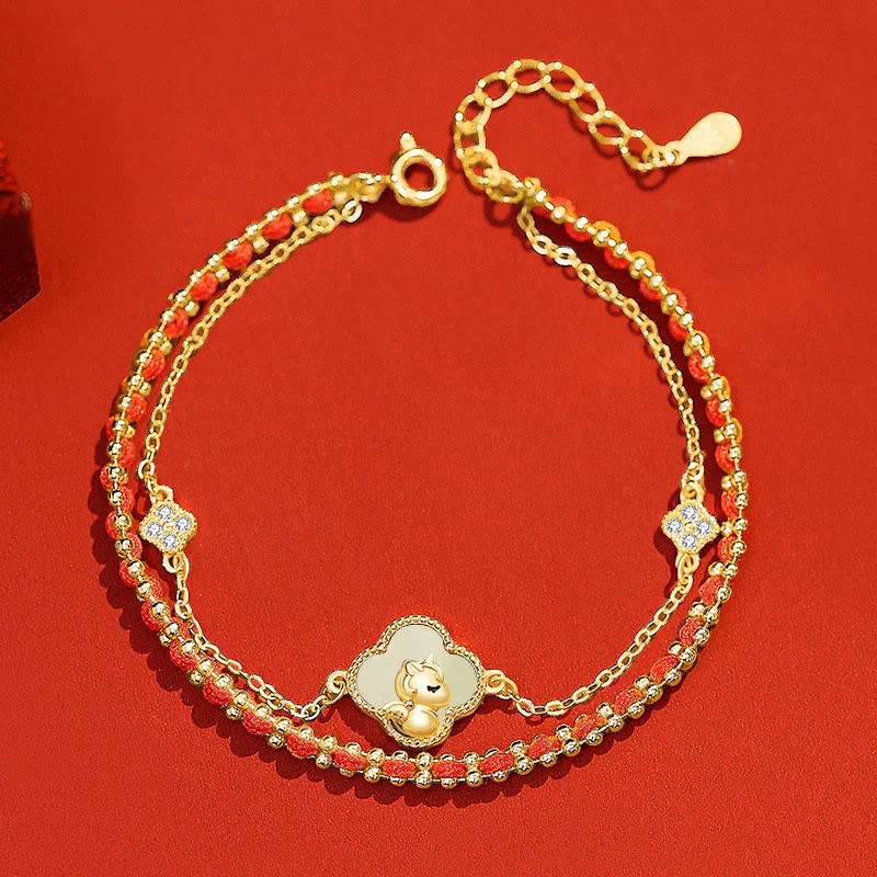 Bracciale Buddha Stones in argento sterling 925 con agata rossa e giada Hetian, simbolo della fiducia nell'anno del cavallo - Image 10