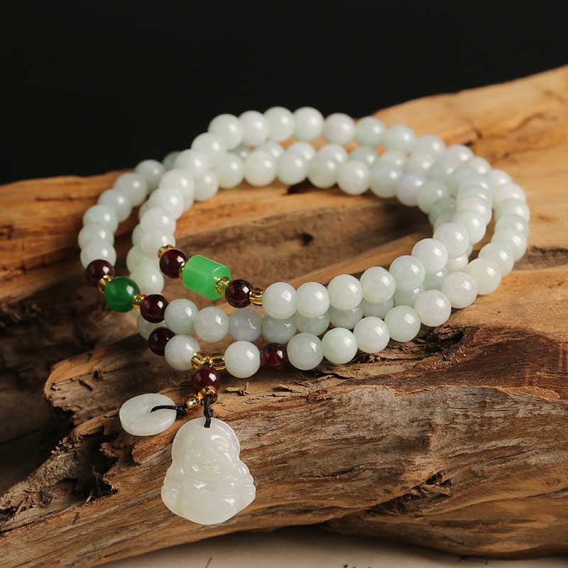Bracciale Buddha Stones in giada naturale Pixiu Buddha Abbondanza - Image 5
