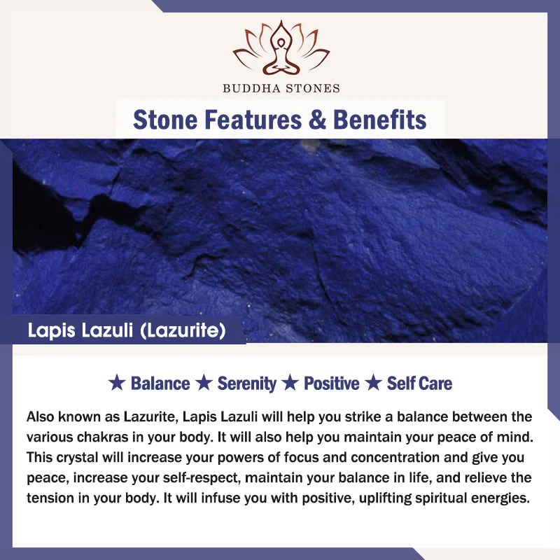 Bracciale Buddha Stones Lazurite Lapislazzuli Serenity - Image 7