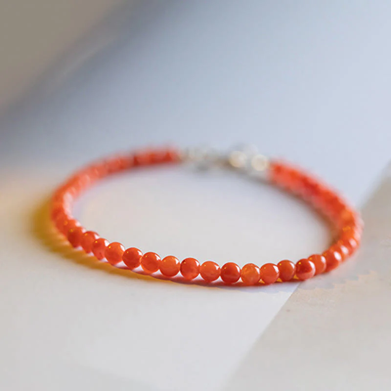 Bracciale Buddha Stones Natural Cherry Persimmon Red Agate Ultra-sottili Perline Confidence - Image 10
