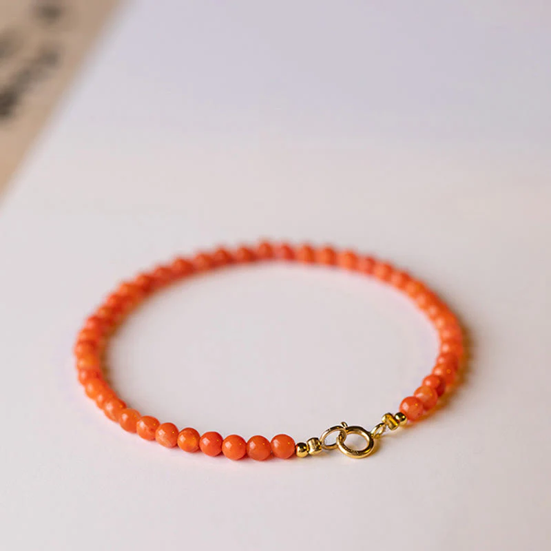 Bracciale Buddha Stones Natural Cherry Persimmon Red Agate Ultra-sottili Perline Confidence - Image 11