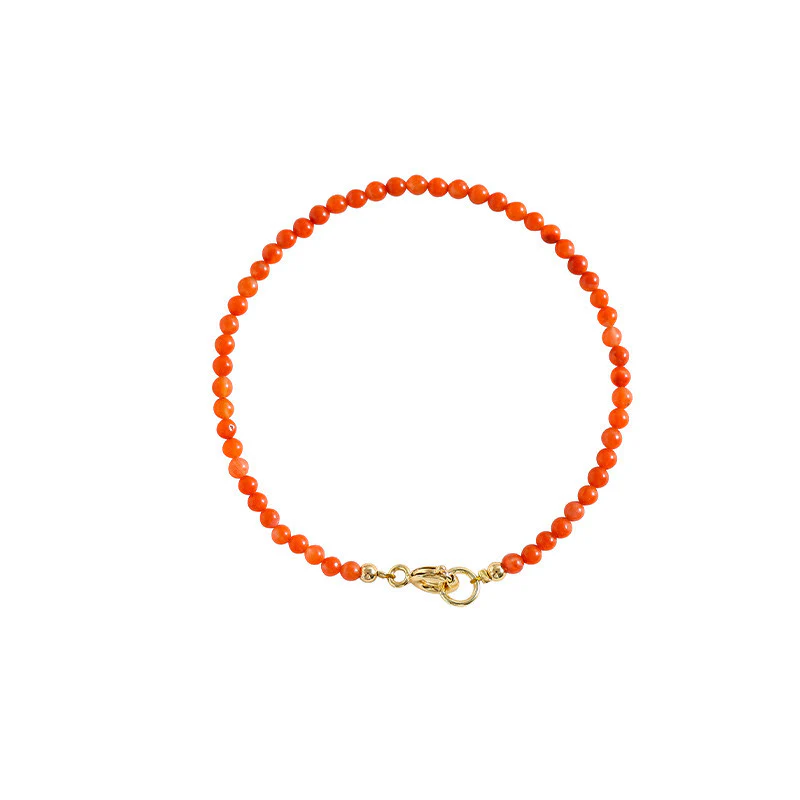 Bracciale Buddha Stones Natural Cherry Persimmon Red Agate Ultra-sottili Perline Confidence - Image 12