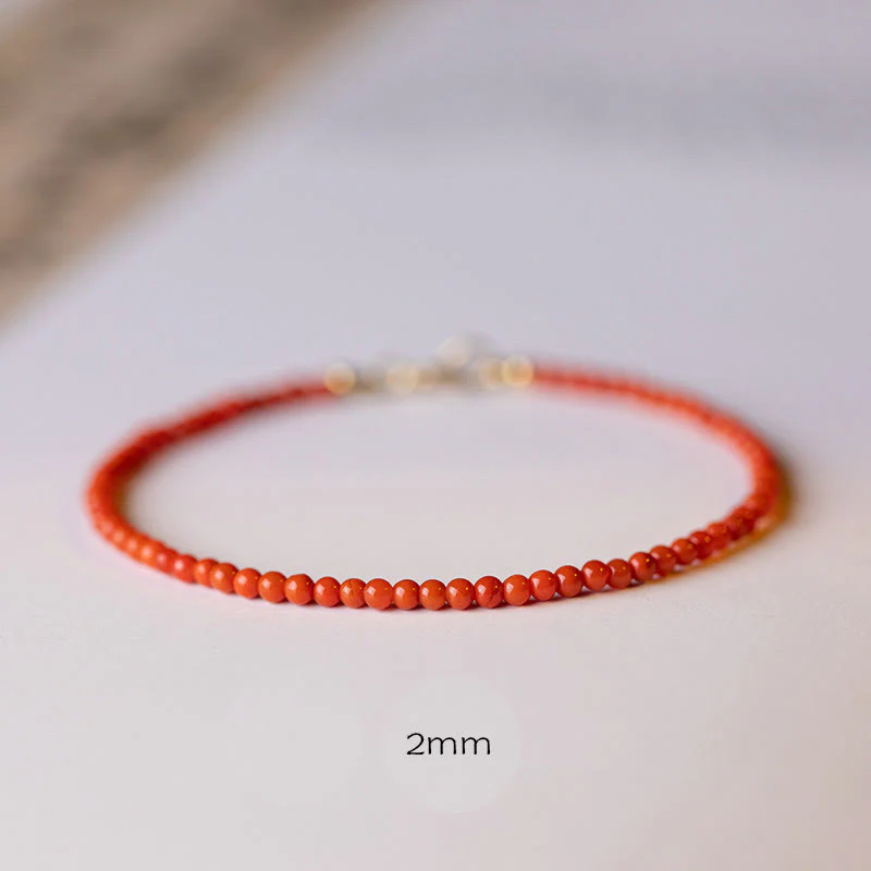 Bracciale Buddha Stones Natural Cherry Persimmon Red Agate Ultra-sottili Perline Confidence - Image 13