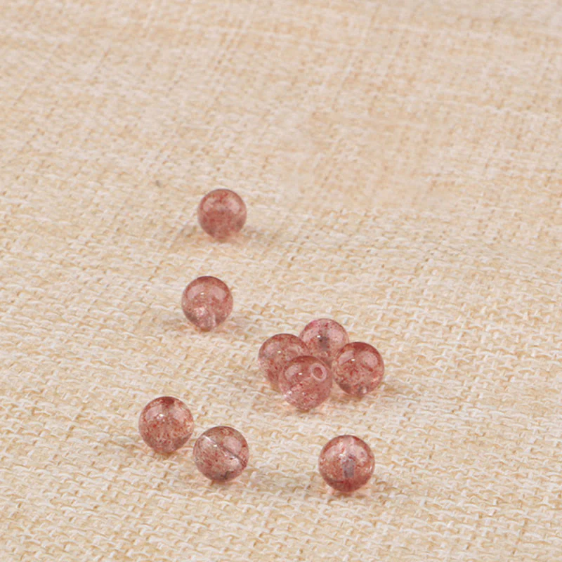 Bracciale Buddha Stones Natural Garnet Strawberry Quartz Calm - Image 13