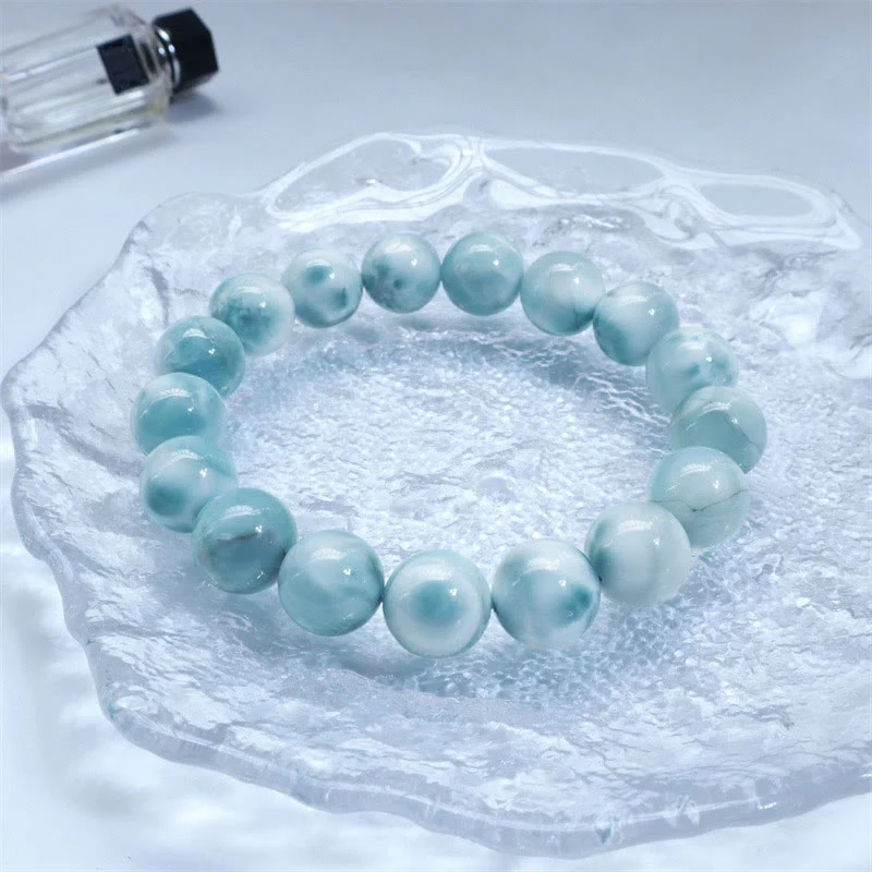 Bracciale Buddha Stones Natural Larimar Wisdom Confidence