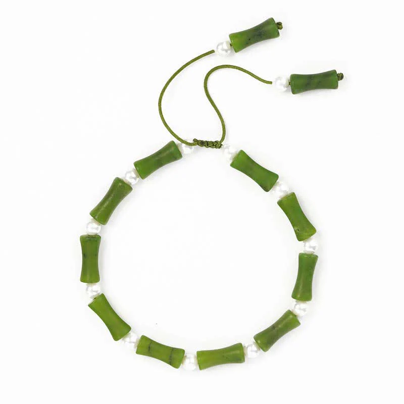Bracciale Buddha Stones Natural Peridot Bamboo Pattern Love Peace - Image 11