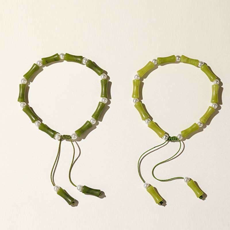 Bracciale Buddha Stones Natural Peridot Bamboo Pattern Love Peace - Image 9