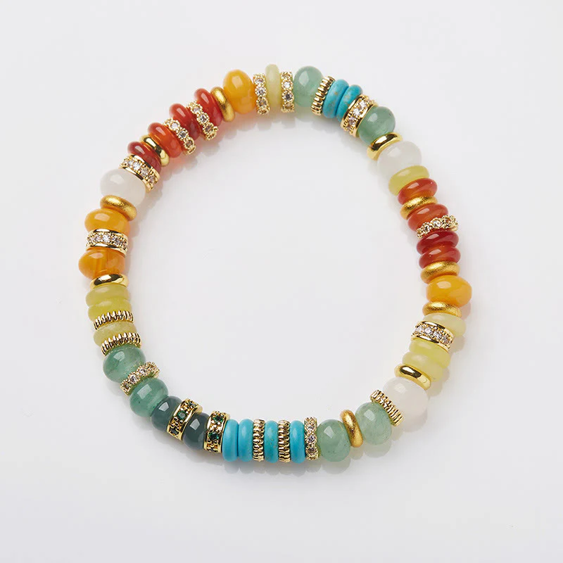 Bracciale Buddha Stones Natural Red Agate Jade Rainbow Confidence - Image 3