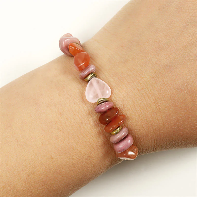 Bracciale Buddha Stones Thinking Of You, Quarzo Rosa, Rodonite, Corniola, Relazioni - Image 10