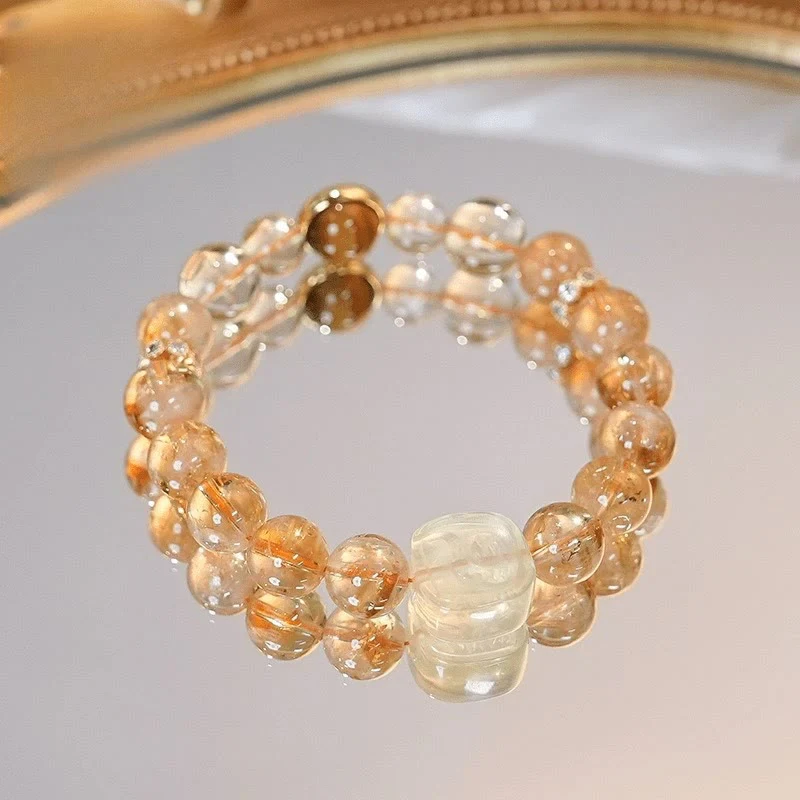Bracciale Buddha Stones Topazio Citrino Occhio di Tigre Zakiram Dea della Ricchezza - Image 3