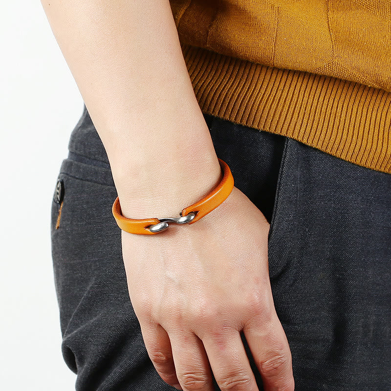 Bracciale Buddha Stones Vintage in pelle con fibbia semplice e resistente - Image 5