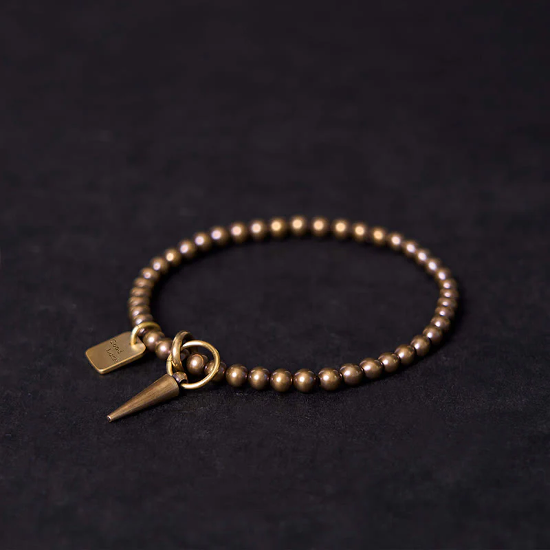 Bracciale Buddha Stones Vintage Rame Ottone Perline Fortuna Equilibrio - Image 3