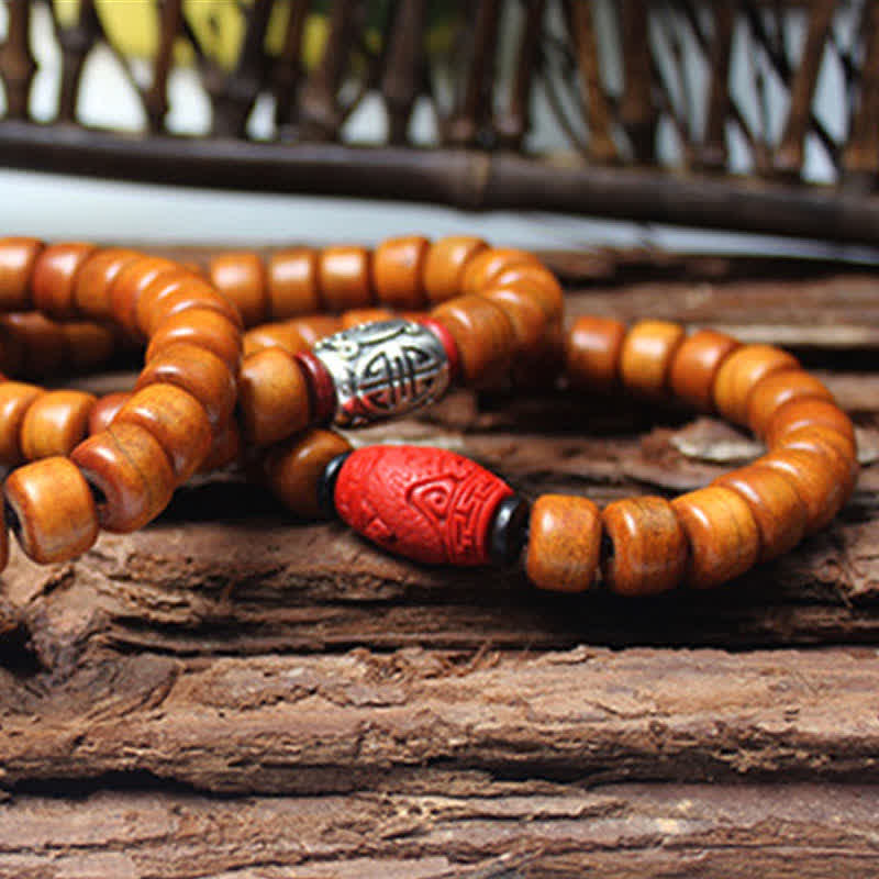 Bracciale Buddha Stones, perline di osso tibetano, Om Mani Padme Hum - Image 4