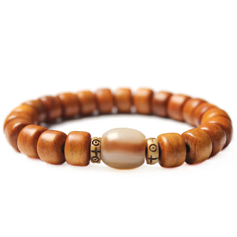 Bracciale Buddha Stones, perline di osso tibetano, Om Mani Padme Hum - Image 5