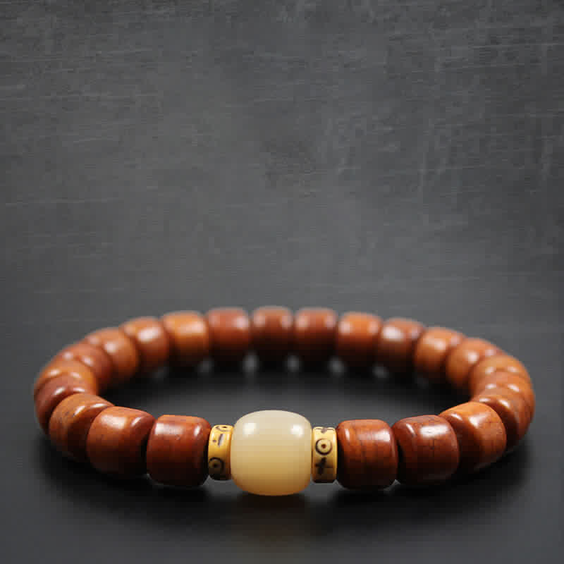 Bracciale Buddha Stones, perline di osso tibetano, Om Mani Padme Hum - Image 7