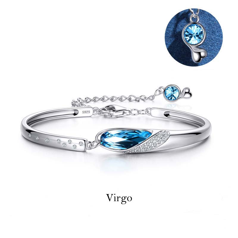Bracciale con ciondolo Buddha Stones in rame placcato argento 925 con 12 costellazioni dello zodiaco - Image 14