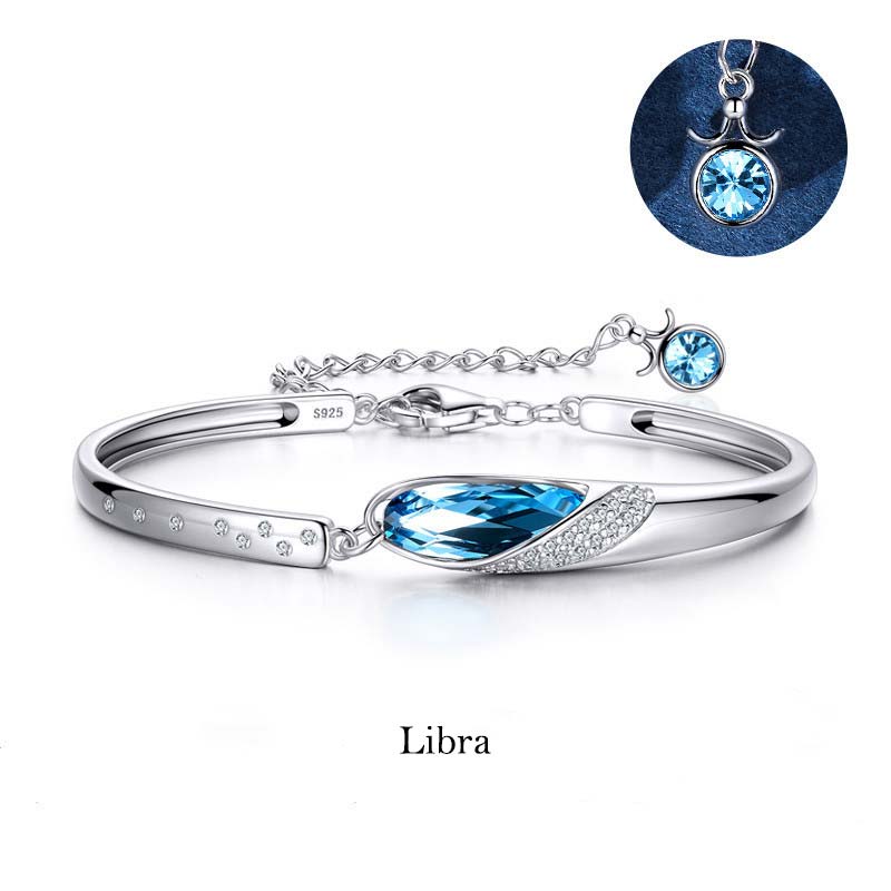 Bracciale con ciondolo Buddha Stones in rame placcato argento 925 con 12 costellazioni dello zodiaco - Image 15