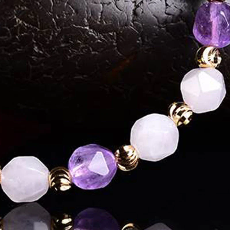 Bracciale con ciondolo Pixiu della fortuna in ametista naturale - Image 6