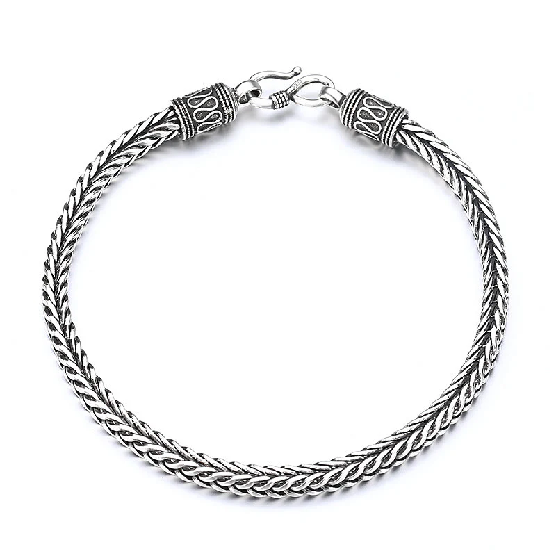 Bracciale con fibbia della ricchezza intrecciata a forma di chiglia di drago vintage Buddha Stones - Image 7