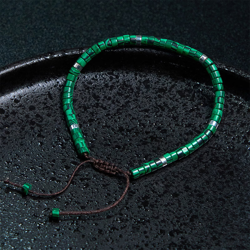Bracciale con perline distanziatrici anti-ansia in malachite Buddha Stones - Image 3