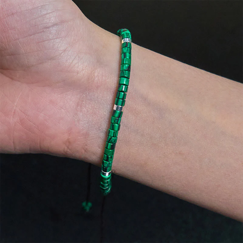 Bracciale con perline distanziatrici anti-ansia in malachite Buddha Stones - Image 4