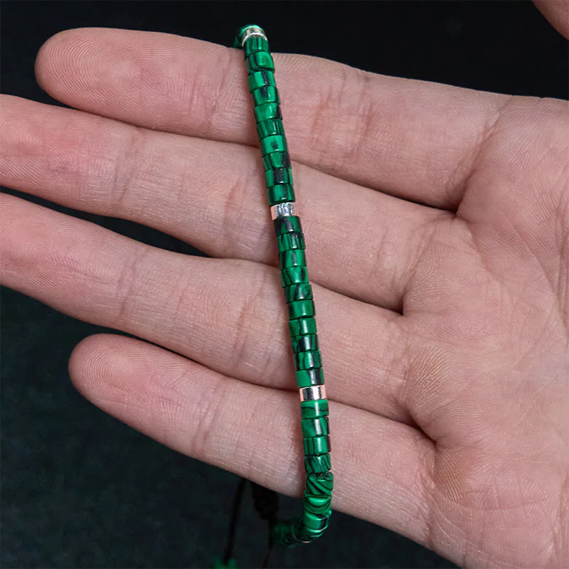 Bracciale con perline distanziatrici anti-ansia in malachite Buddha Stones - Image 5