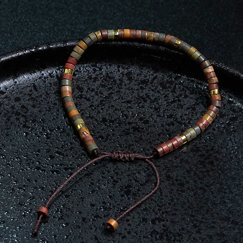 Bracciale con perline distanziatrici in rodonite e Buddha Stones per la guarigione delle relazioni - Image 3