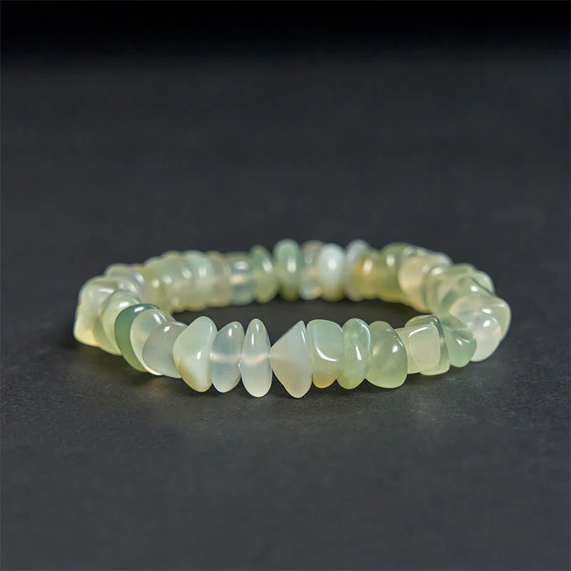 Bracciale della pace con blocchi irregolari di peridoto naturale Buddha Stones - Image 6
