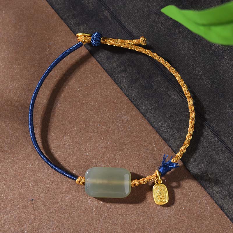Bracciale della prosperità in giada Hetian in argento sterling 925 Buddha Stones - Image 7