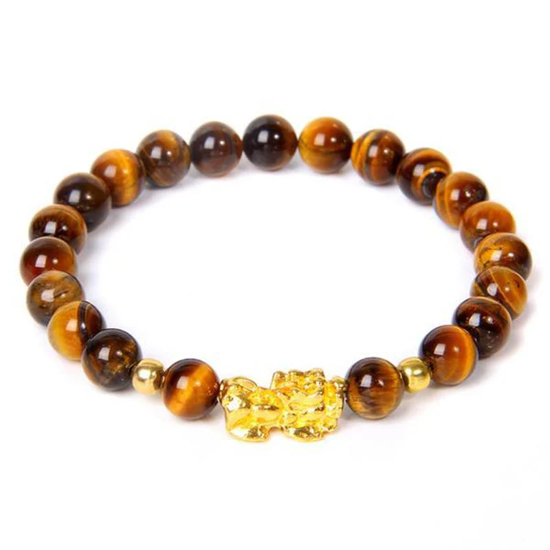 Bracciale della ricchezza in ossidiana Pixiu fortunata con Buddha Stones FengShui - Image 29