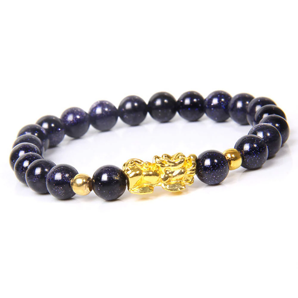 Bracciale della ricchezza in ossidiana Pixiu fortunata con Buddha Stones FengShui - Image 4
