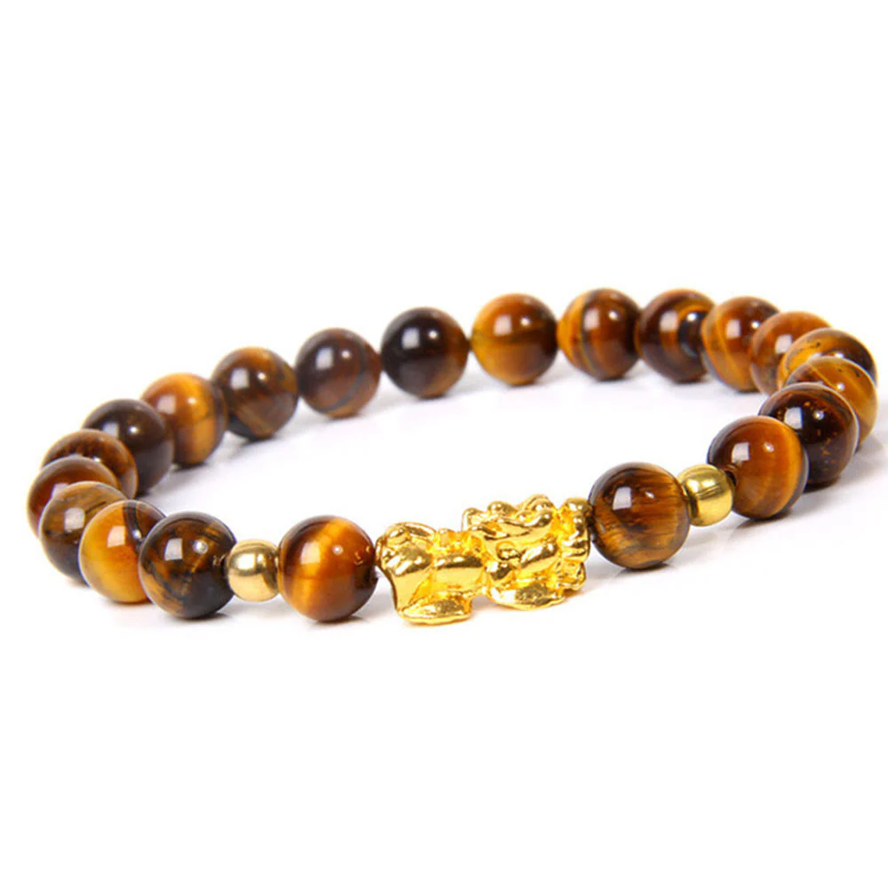 Bracciale della ricchezza in ossidiana Pixiu fortunata con Buddha Stones FengShui - Image 8