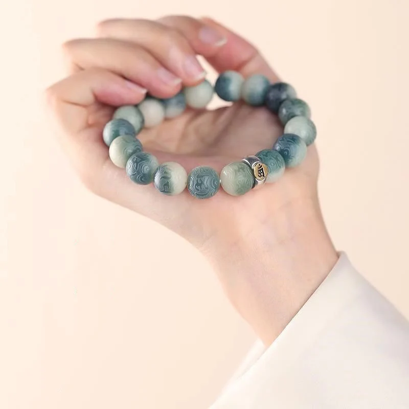 Bracciale della saggezza inciso con Buddha Stones dello zodiaco cinese natale Buddha Bodhi Om Mani Padme Hum - Image 16