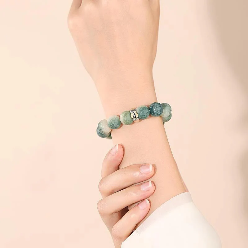 Bracciale della saggezza inciso con Buddha Stones dello zodiaco cinese natale Buddha Bodhi Om Mani Padme Hum - Image 17