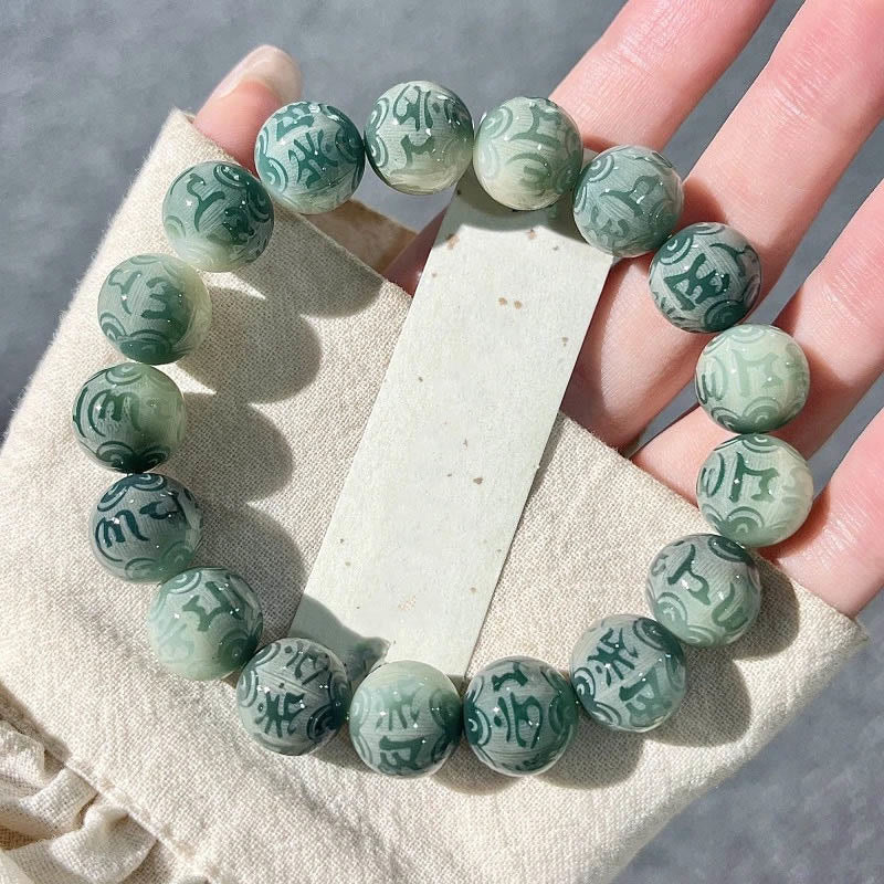 Bracciale della saggezza inciso con Buddha Stones dello zodiaco cinese natale Buddha Bodhi Om Mani Padme Hum - Image 28