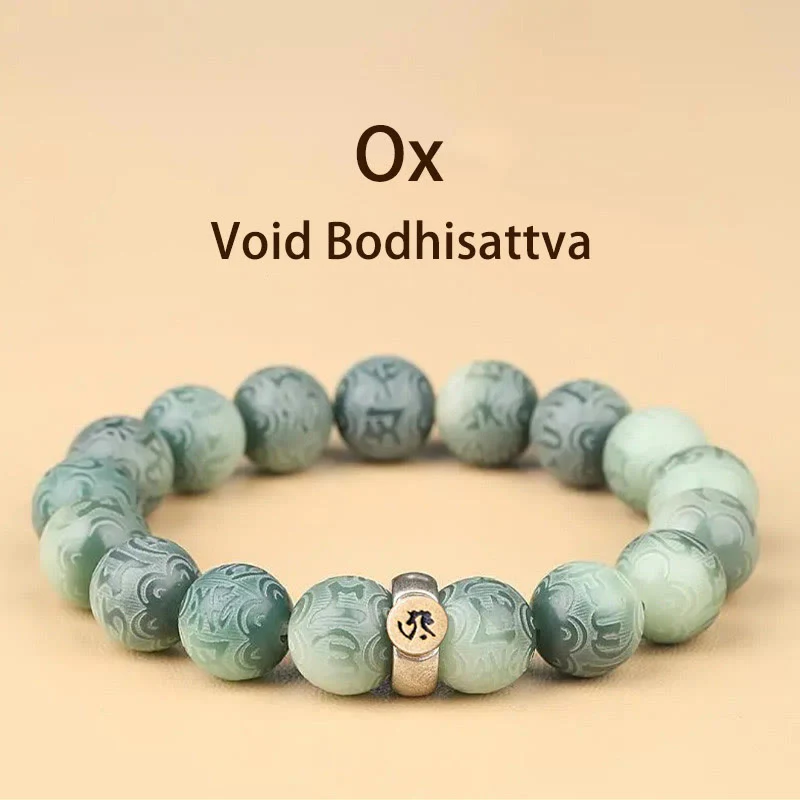 Bracciale della saggezza inciso con Buddha Stones dello zodiaco cinese natale Buddha Bodhi Om Mani Padme Hum - Image 4