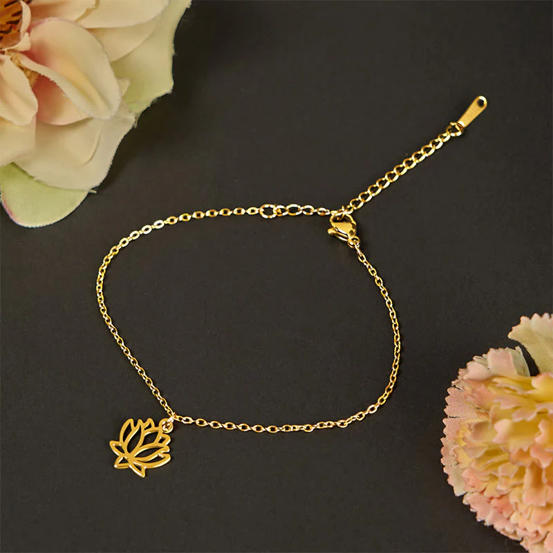 Bracciale dell'illuminazione in acciaio e titanio con motivo a loto Buddha Stones - Image 10