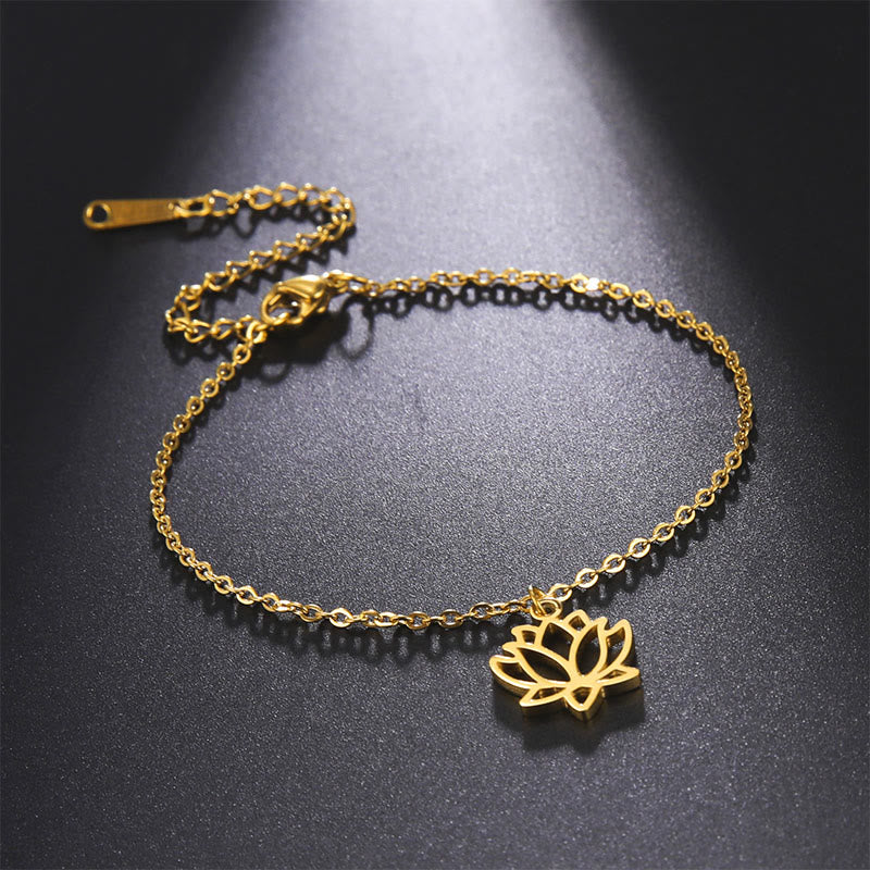 Bracciale dell'illuminazione in acciaio e titanio con motivo a loto Buddha Stones - Image 14