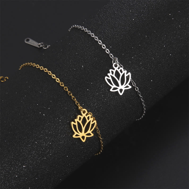 Bracciale dell'illuminazione in acciaio e titanio con motivo a loto Buddha Stones - Image 16